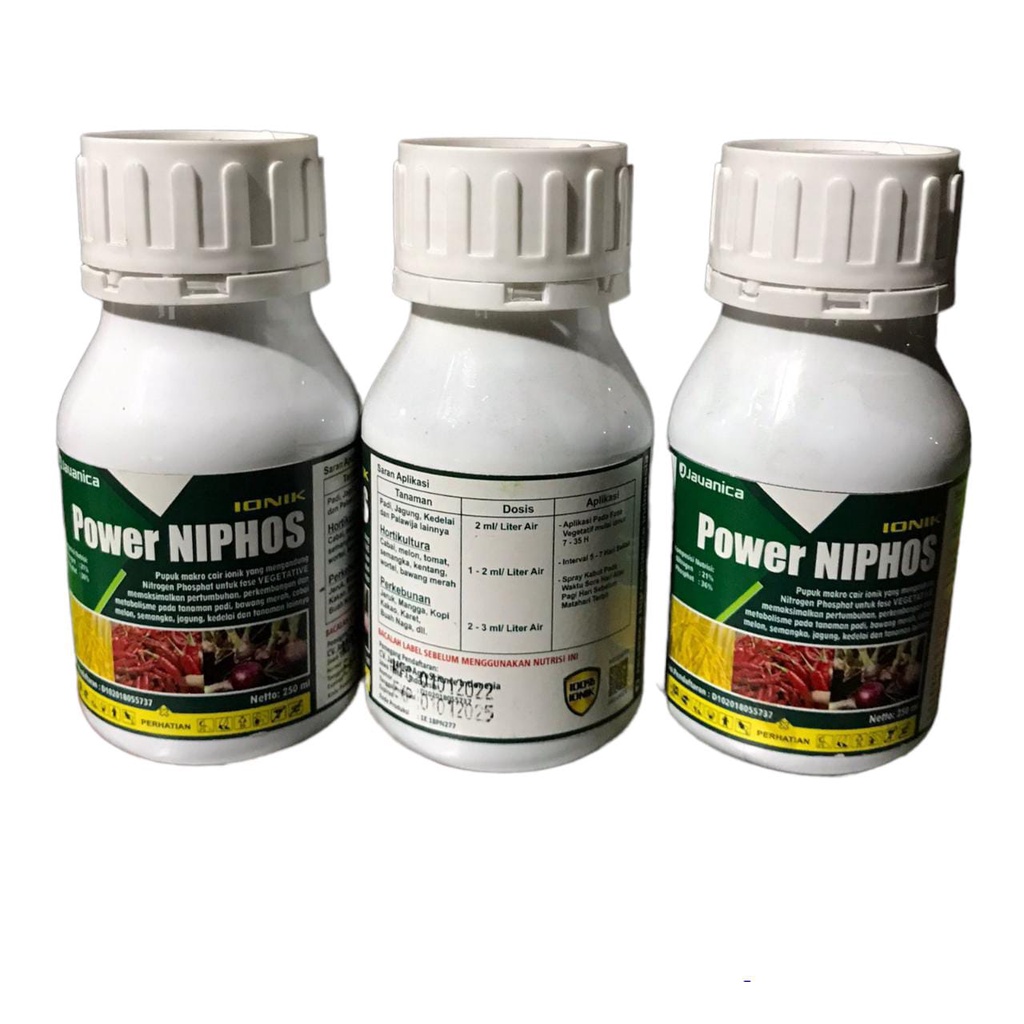 Power Niphos 250ml Pupuk Nitrogen Dan PhospatCair/ Pupuk Urea cair Nutrisi Pupuk Makro Cair Ionik