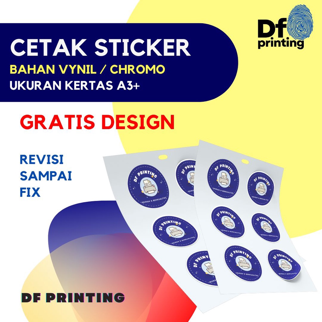 

CETAK STICKER MURAH | CHROMO | VYNIL | A3