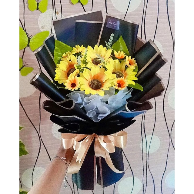 buket bunga matahari, Bouquet sunflower, Bouquet bunga matahari, sunflower Bouquet, buket murah, Bou