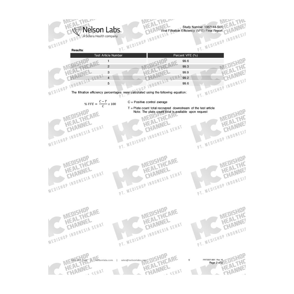Masker medis Vio plus earloop isi 5's BFE 99,8 %