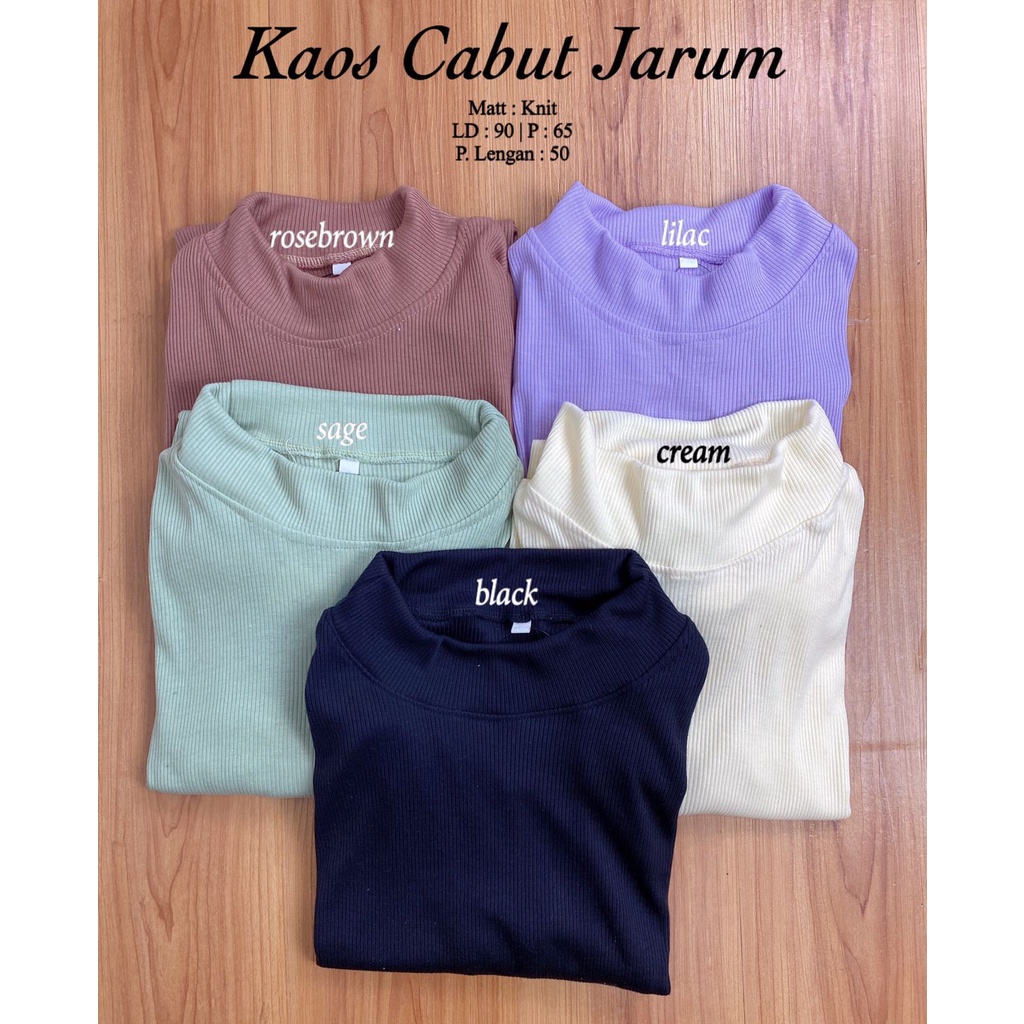 KAOS WANITA CABUTAN JARUM PREMIUM / KAOS RIB CABUTAN JARUM WANITA