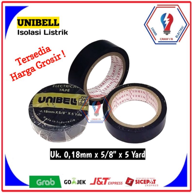 

Isolasi Listrik / Lakban / Selotip / Solasi Hitam Unibell 0,18mm x 5/8 Inch x 5 Yard Harga Satuan