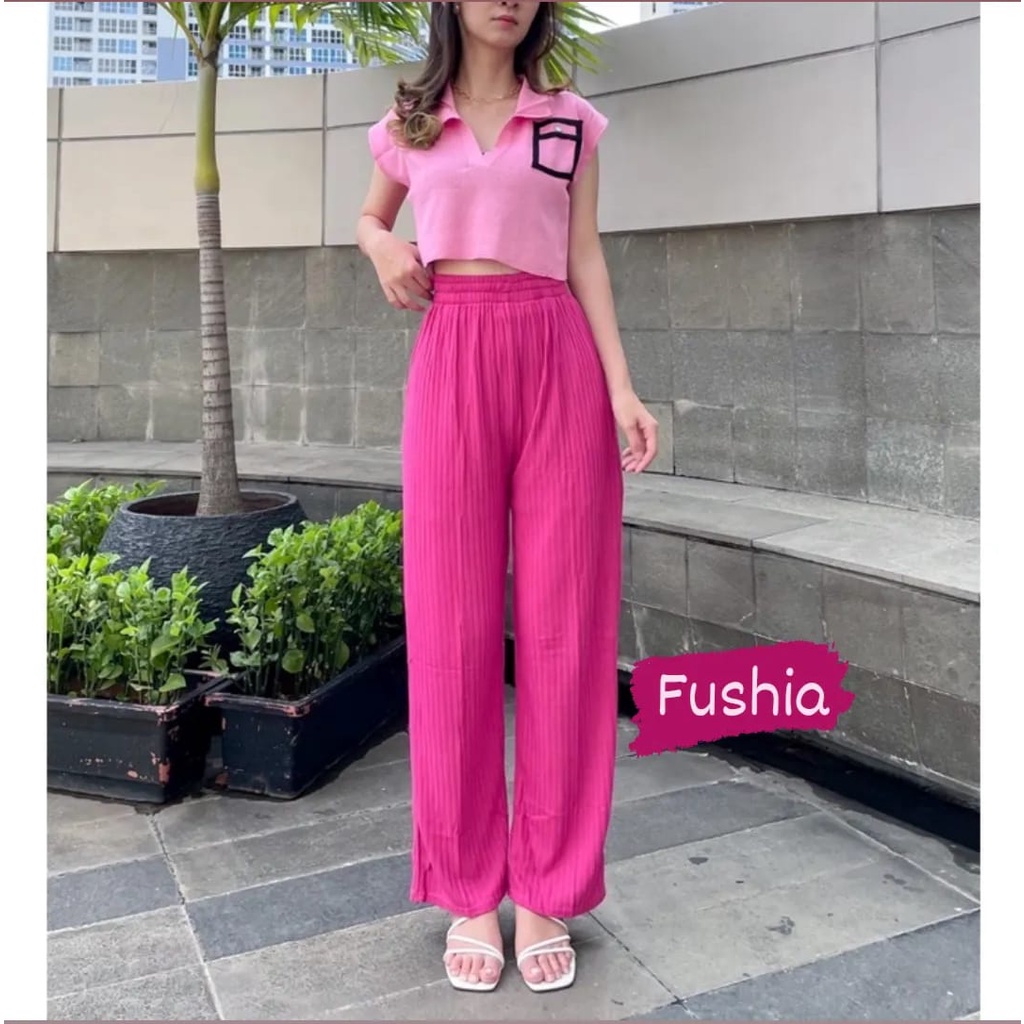 Dicqstore~Celana Kulot Knit Kiyora Premium Long Pants