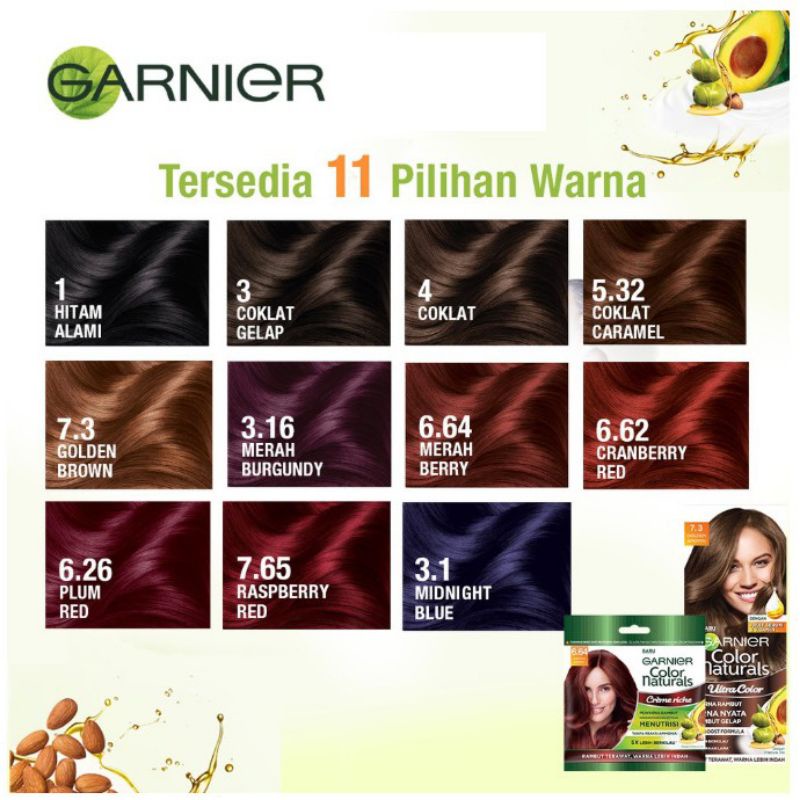 Garnier Color Naturals Hair Color - 3.COKLAT KEHITAMAN (Cat / Pewarna Rambut