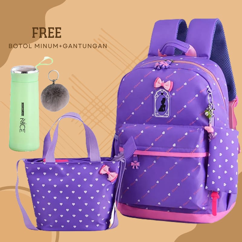 Tas Ransel My Bag Polos Terbaru 2021 FREE BOTOL MINUM/Tas Ransel Anak Remaja Kekinian Fashion Korea/ Tas Ransel Wanita Motif Kartun Kekinian Terbaru Tas Ransel Sekolah Remaja Murah[[BAYAR DI TEMPAT]]