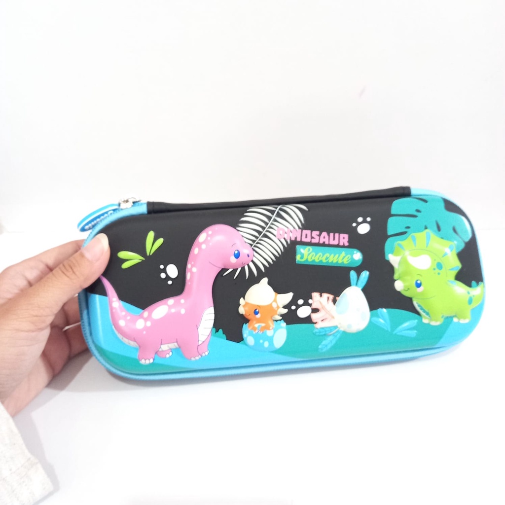 Kotak Pensil 3D Timbul Dinosaurus Tempat Pensil dinosaur hardtop pencil case kado ultah anak cowo tempat pensil anak laki laki tempat pensil dino