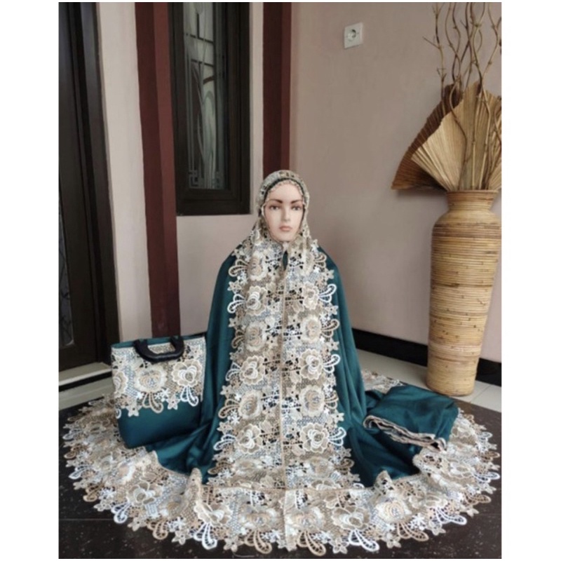 mukena new mawar twoton warna full kd tas cantik