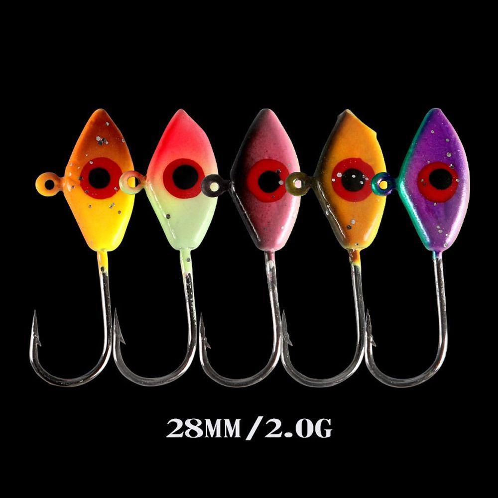 Top 25pcs/Box Musim Dingin Es Memancing Umpan diamond Jigging Walleye Lead Hard Hook