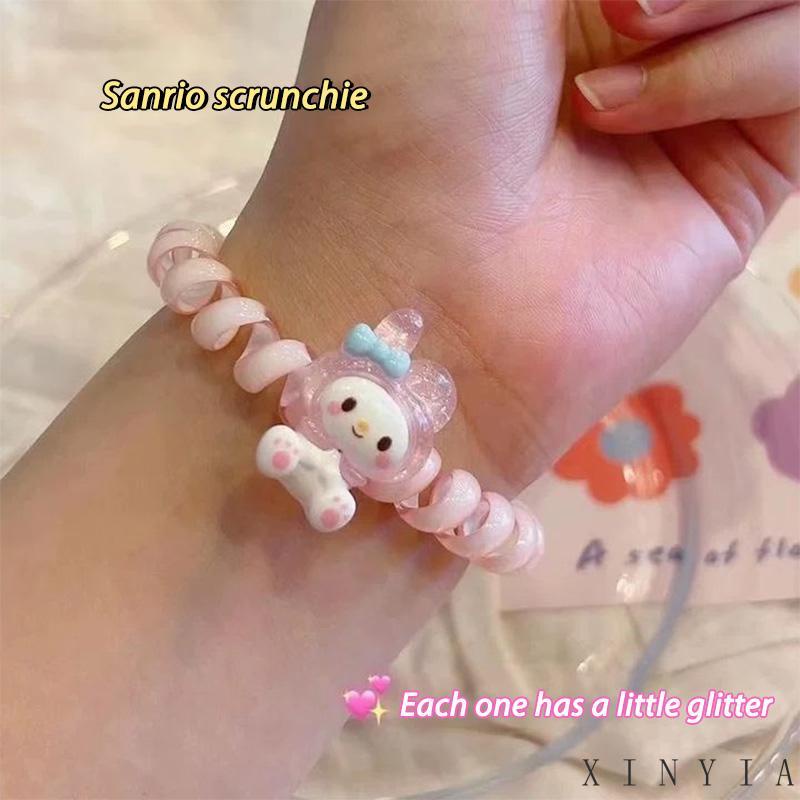 【Bayar di tempat】Cincin Usus Kecil Kartun Anjing Cinnamoroll Cincin Rambut Gaya Manis Manis Lucu Tali Rambut