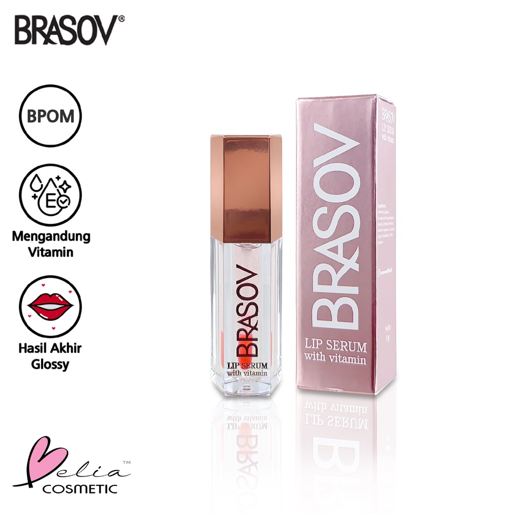 ❤ BELIA ❤ BRASOV Lip Serum with Vitamin Pelembab Bibir 5 GR | Perona Bibir Sehat Alami | LipSerum | Colour Glossy | BPOM