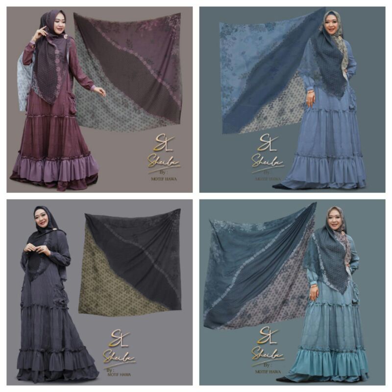 [MOTIF HAWA] GAMIS SYARI TERBARU / DRESS SET PRINTING " NOURA SERIES " By Motifhawa Official