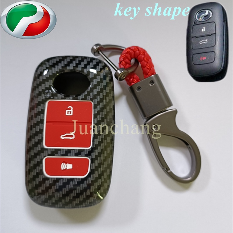 Case Remote Kunci Mobil Keyless 3 Tombol Bahan ABS Karbon Untuk Toyota Ativa New MYVI 2022 / All New Ativa BEZZA AXIA ARUZ