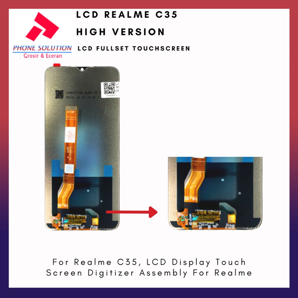 LCD Oppo Realme C35 ORIGINAL 100% Fullset Touchscreen - Parts Kompatible Dengan Produk Oppo // Supplier LCD Oppo - Garansi 1 Bulan