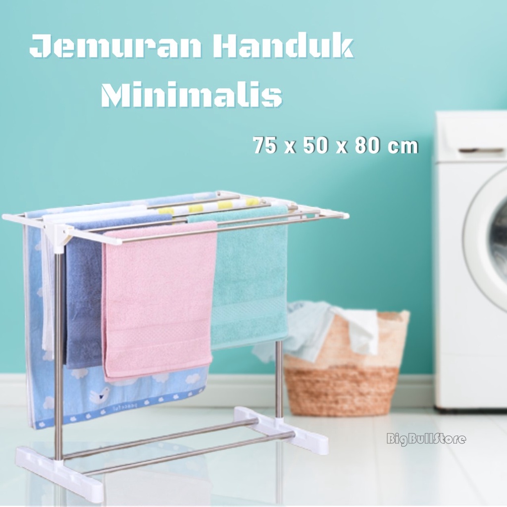 Jemuran Handuk Minimalis Stainless Steel Serbaguna - X8