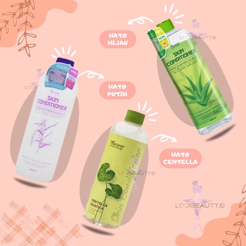 Auntumn Hatomugi Skin Conditioner Aloevera 500ml Free Botol Kecil