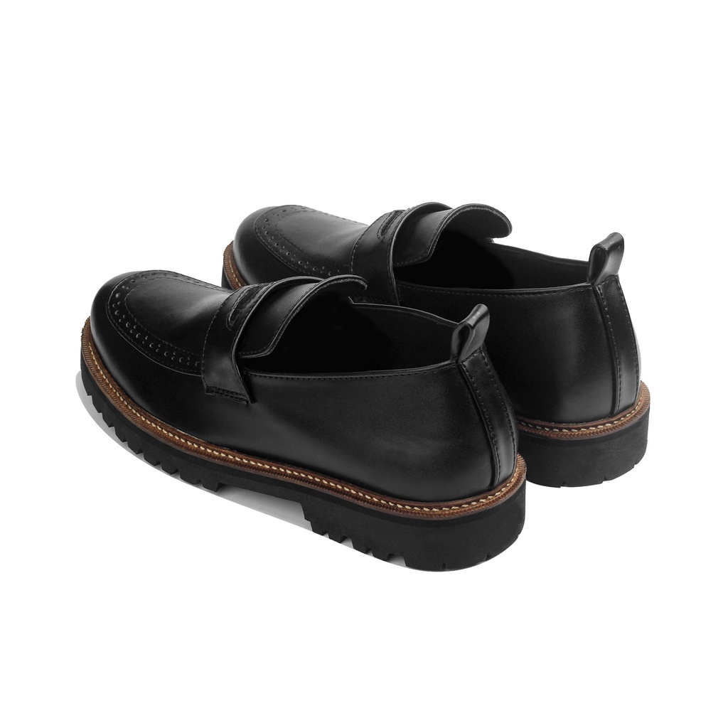 ELDAR BLACK |ManNeedMe x GIANT FLAMES| Sepatu Loafers Pria Pantofel Formal ORIGINAL