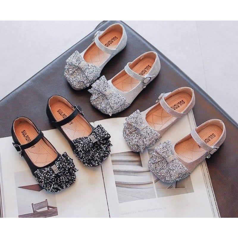 Sepatu Pesta Anak Perempuan Flat Shoes Glitter