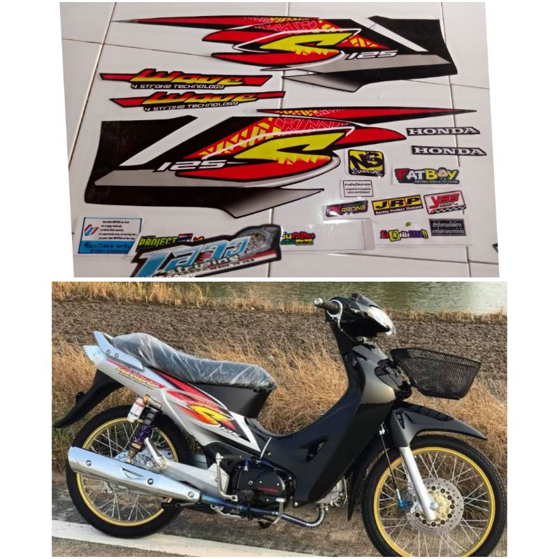 striping wave 125 thailand hitam wave bagol karisma d