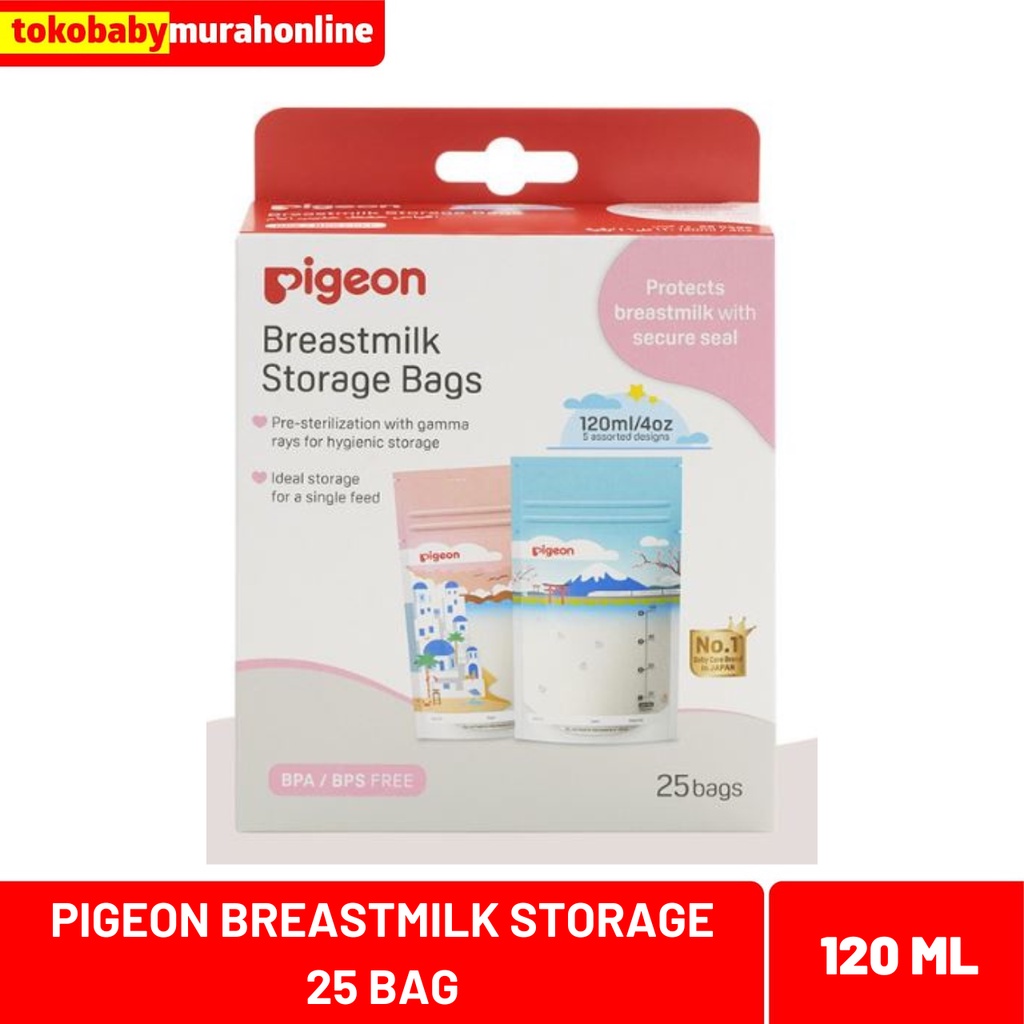 PIGEON BREASTMILK STORAGE BAG 120ML 25BAG 050260 / KANTONG ASI