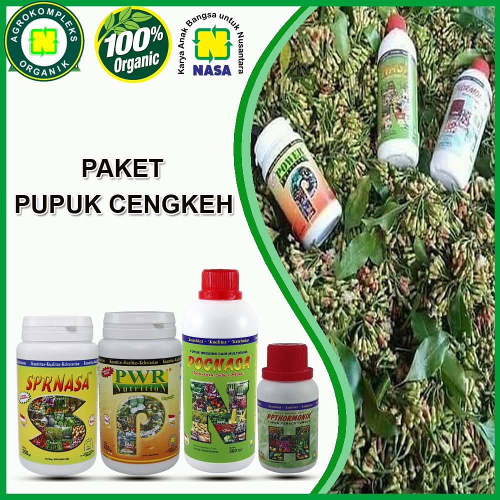 Pupuk Cengkeh - Paket Pupuk Nasa Lengkap / Power Nutrition 250grm - Hormonik 100cc - Supernasa - Poc