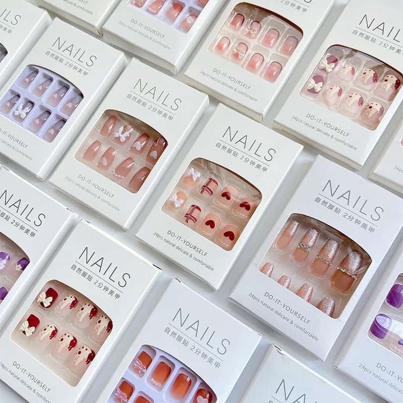 Kuku Palsu Dan Lem Fake Nail Art 3d Kuku Palsu Tahan Air