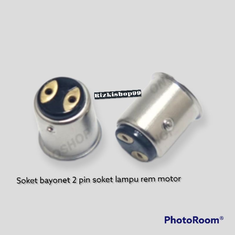 soket rem bayonet 2 pin soket rem motor belakang 2pin bayonet 2pin 50pcs