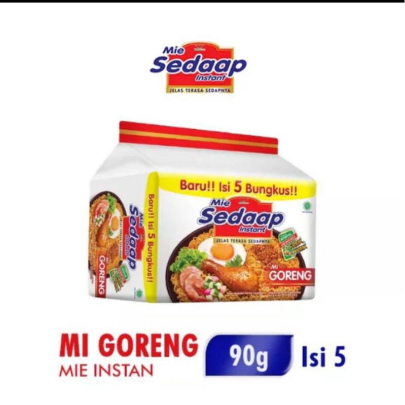 

sedap mie goreng instan 90gr isi 5