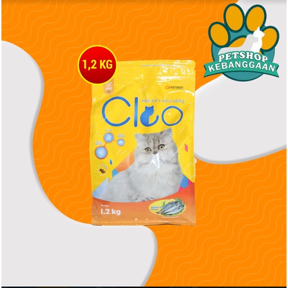 Makanan Kering Kucing dewasa CLEO Mackerel 1.2 kg dry food adult Murah
