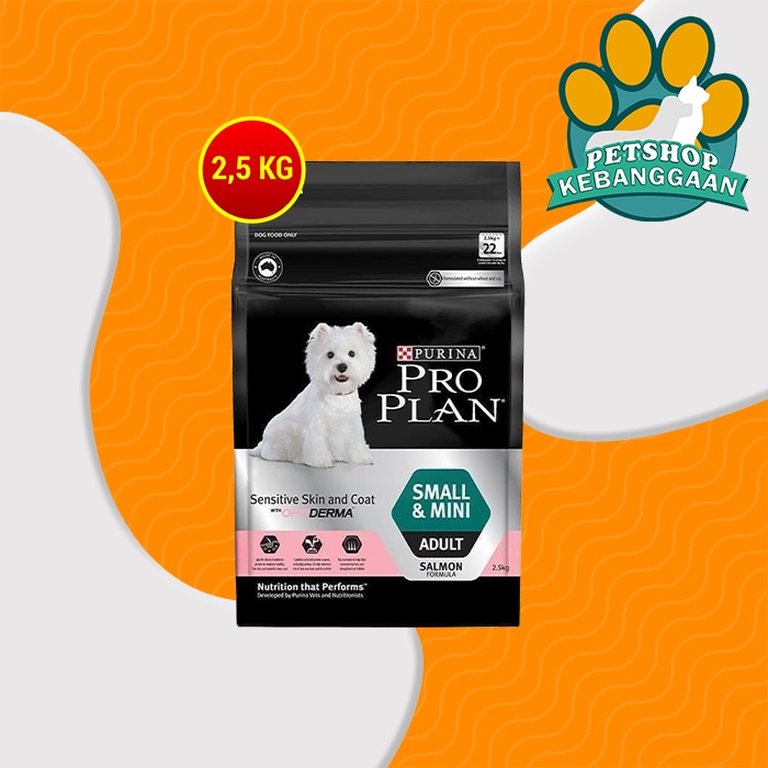 Makanan Anjing Pro Plan Adult Small &amp; Mini Sensitive Skin 2,5kg 2,5 kg