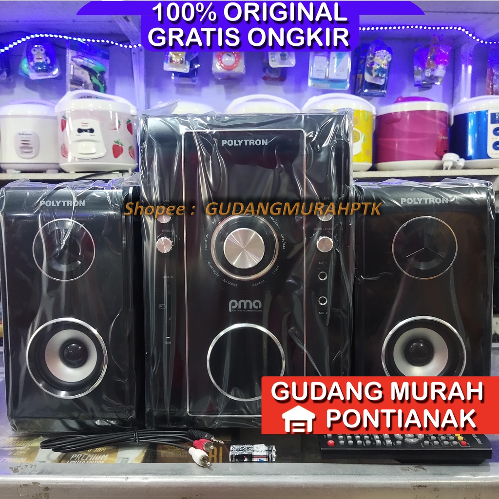 SPEAKER POLYTRON PMA 9503 / PMA9503 [BLUETOOTH / AUX / USB / KARAOKE] (GARANSI RESMI)