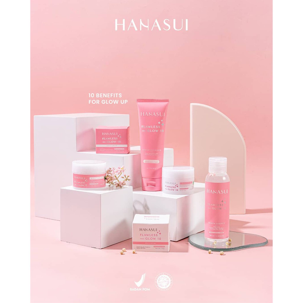 HANASUI FLAWLEWSS GLOW/ DAY CREAM HANASUI/ CREAM WAJAH