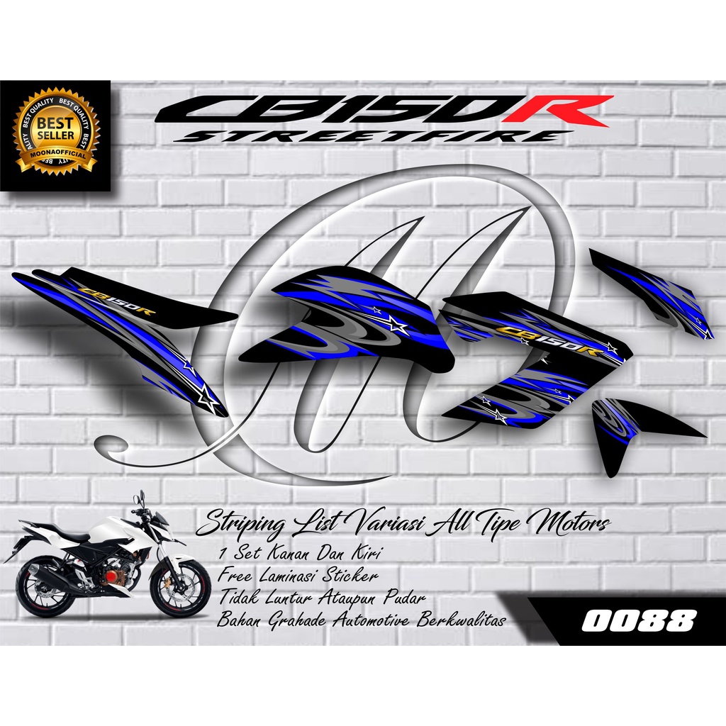 0088 STICKER LIST VARIASI CBR 150 R - STIKER VARIASI CB 150 R - STRIPING VARIASI CB