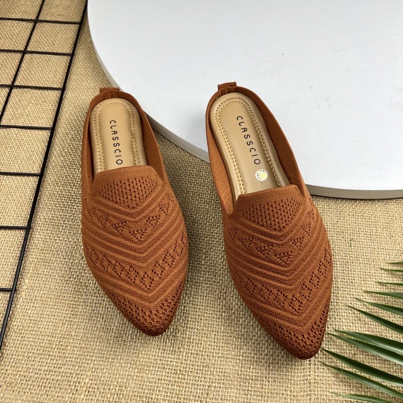 MARASYAFFA - SEPATU FLAT RAJUT WANITA IMPORT SF55