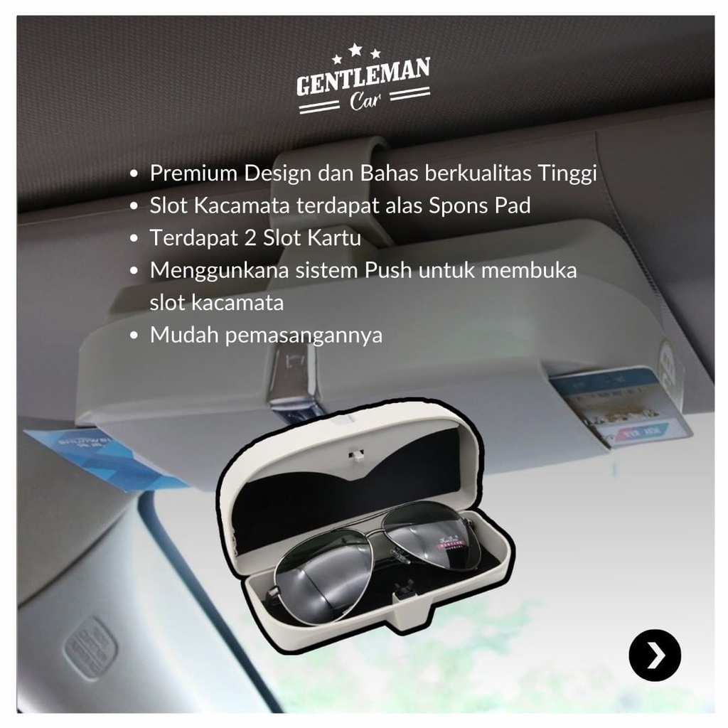 Premium Holder Sunvisor Kacamata Kartu Mobil Tempat Visor Kaca Mata Car Organizer