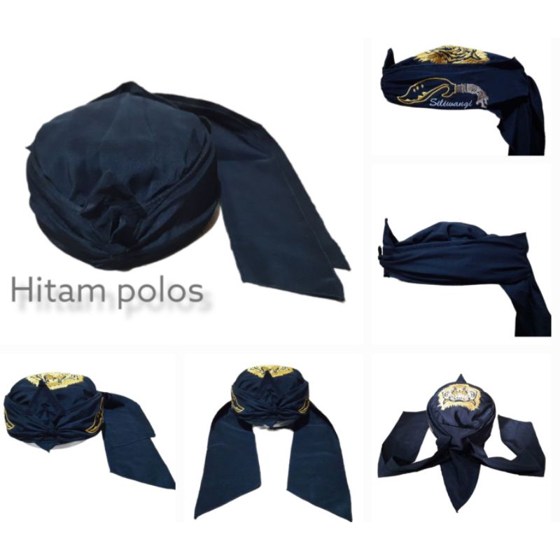 Iket sunda iket/totopong polos/bordir bendo bolong/tutup