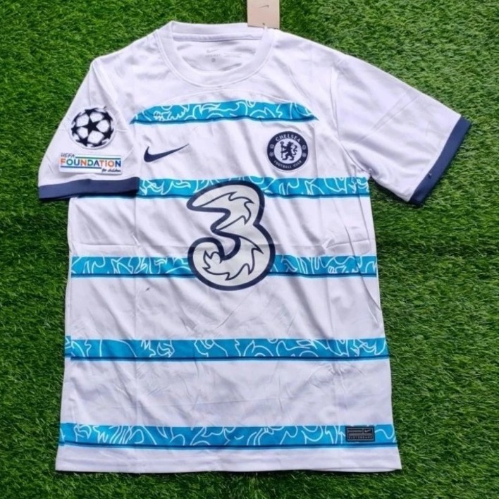 Baju Bola Chelsea_ away Fullpatch UCL & Liga Inggris 2022/2023 Grade Ori