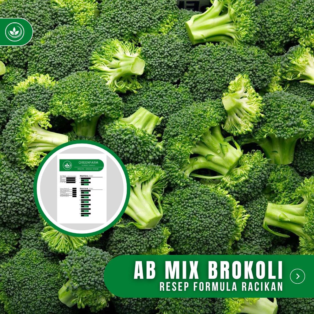 Resep AB Mix Brokoli Formula Racikan Nutrisi AB Mix Brokoli