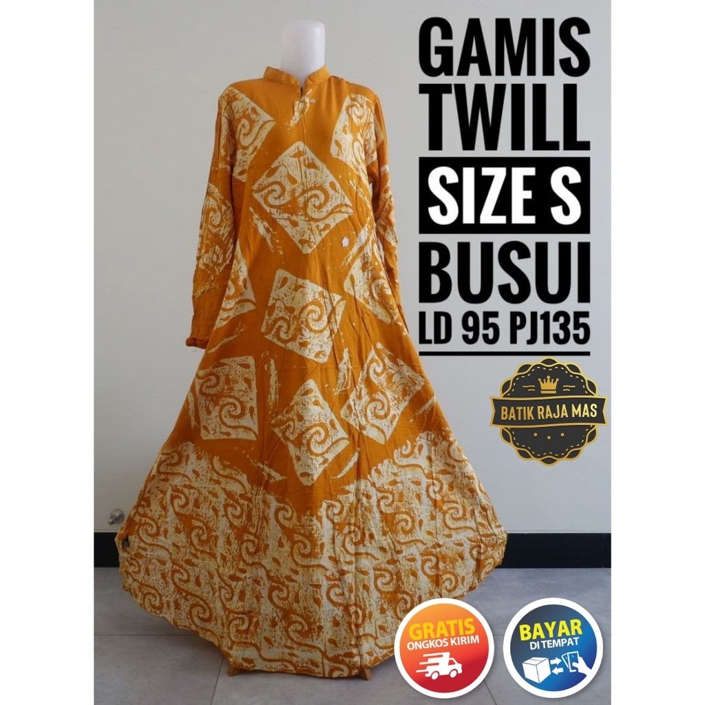Gamis Abaya Terbaru Wanita Dewasa Kekinian Rayon Twill Ori Pekalongan Motif Batik Abstrak Busui Frie