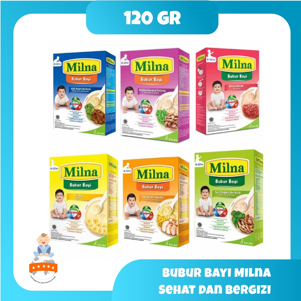 Bubur Bayi Milna 120gr Sehat Dan Bergizi