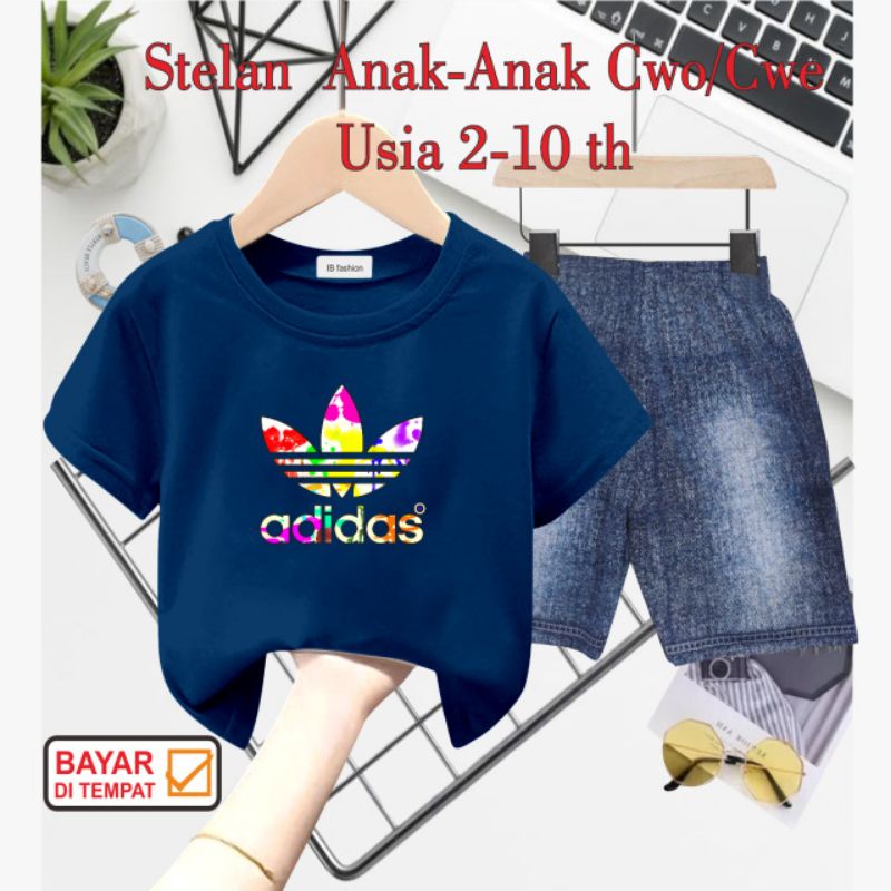 ((IB))SETELAN ANAK2 UNISEX SEMI JEANS/4D1D4S DIGITAL SABLON