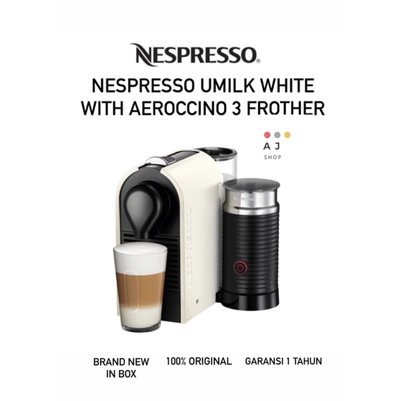 NESPRESSO UMilk Coffee Machine Mesin Kopi With Aeroccino 3 Milk Frother