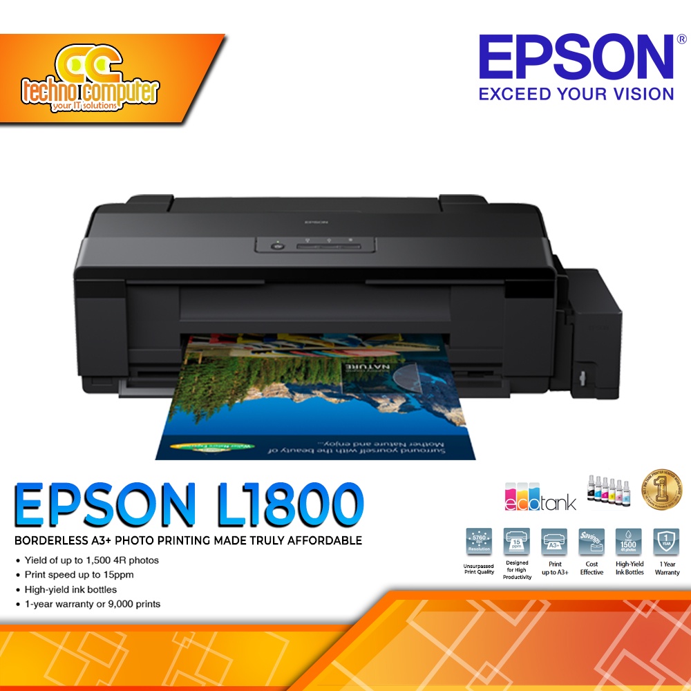 PRINTER EPSON L1800 A3 / Printer A3 Photo / Photo Ink Tank Printer