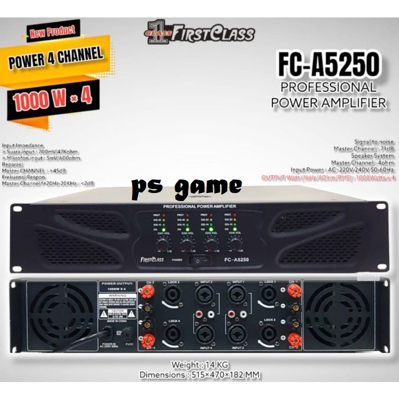 Power Firstclass FC A5250 Original Amplifier FirstClass FC A 5250