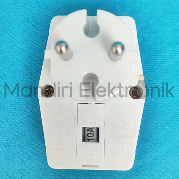 Stop Kontak Universal Kaki 3 Kaki 2 - Over Steker Multi T-Serbaguna 2 Pin Hannochs HS271A 10A SNI