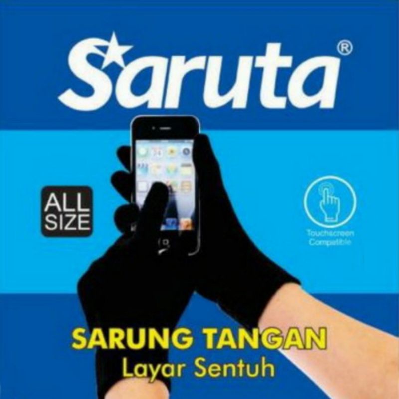 Sarung Tangan Rajut Touchscreen Layar Sentuh Hp Hitam Panjang Bagus