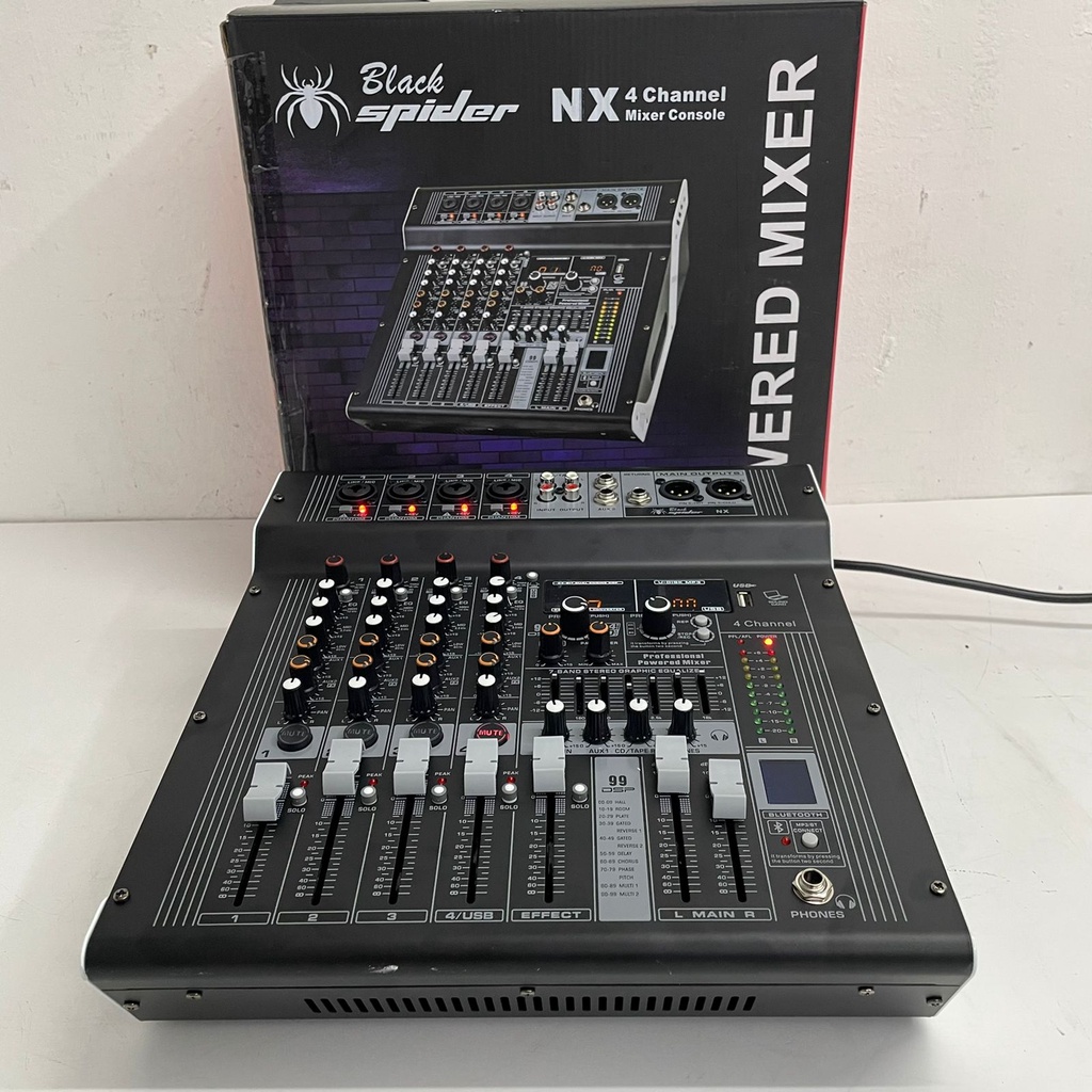 MIXER BLACK SPIDER NX4 MIXER 4 CHANNEL NX 4