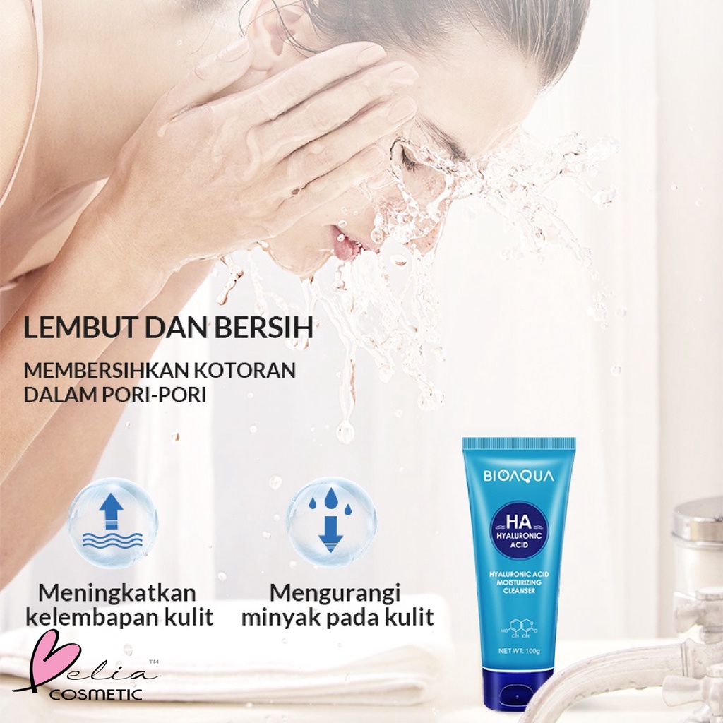 ❤ BELIA ❤ BIOAQUA Hyaluronic Acid Moisturizing Cream Krim wajah | Moisture Replenishment Toner | Clenaser | Solution Serum | BPOM