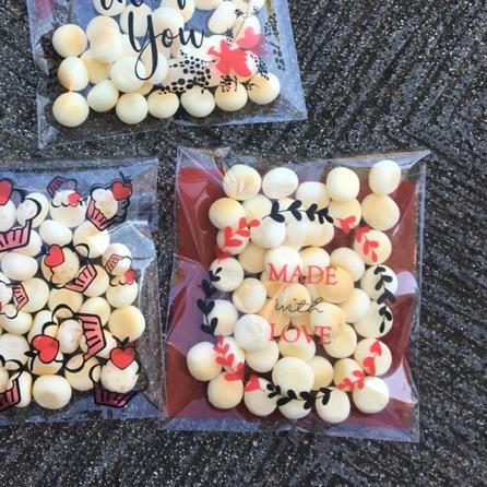 

Cookies bag 10x10cm, plastik kue donat souvenir motif fancy thank you