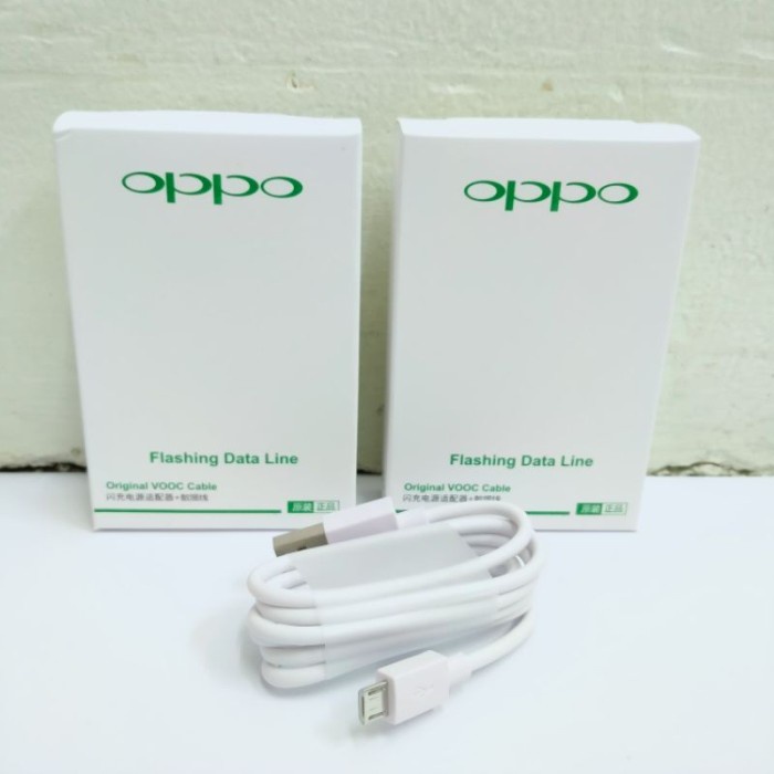 Kabel Data Charger OPPO F3 F5 F7 F9 Fast Charging Micro USB 2A Ori