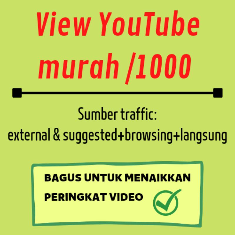 Viewers youtube views murah aman sum external & Browsingg+rekomendasi+lngsung